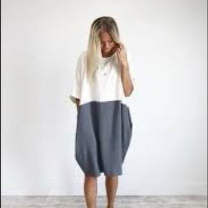 Love In, Colorblock Dress, Blue